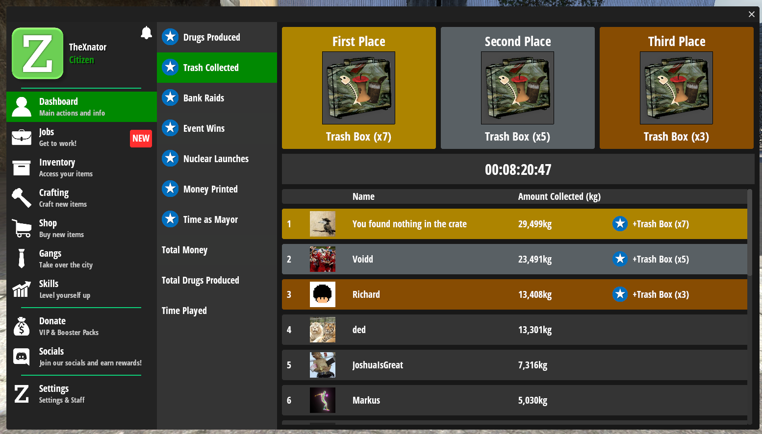 ZARP SSRP Leaderboards preview
